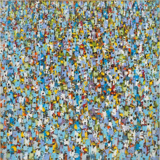 Ablade Glover, Blue People, 2022, AG180