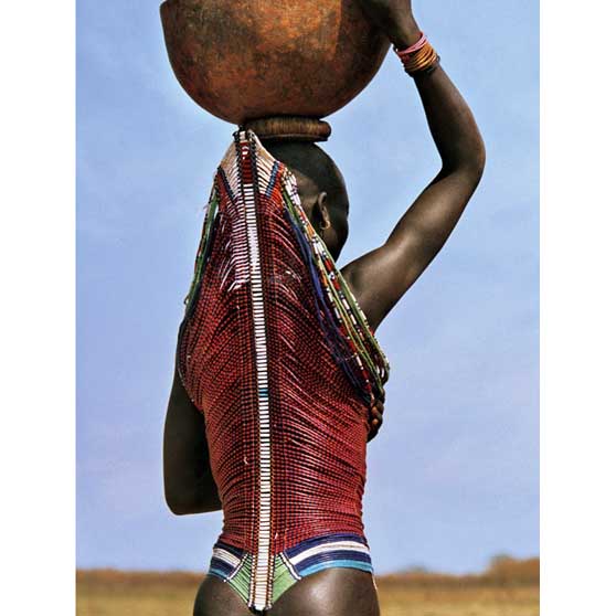 Carol Beckwith &amp; Angela Fisher, Dinka Woman Wearing Corset, 1975 CBAF002