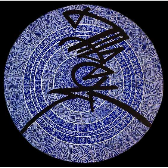 Rachid Koraïchi, Les osties bleues, 2018 RK504