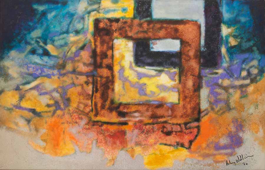 Aubrey Williams, Hymn to the Sun VIB, 1984. Oil on Canvas, 132 x 206 cm. 