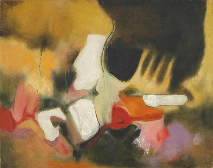 Aubrey Williams, Time & Shadow, 1964. Oil on canvas, 71 x 114 cm. 