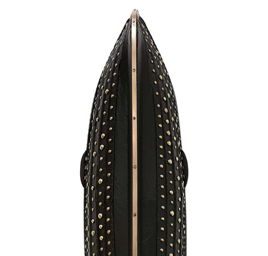 LR Vandy, Top Brass (detail), 2019. Wood and metal, 100 x 22 x 15 cm. 