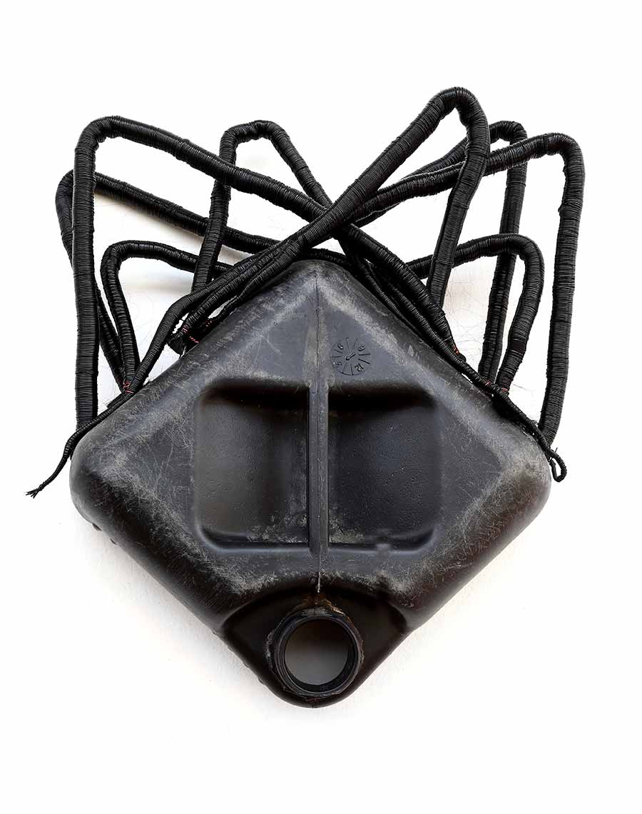 Romuald Hazoumè, Ma Poule, 2013.  Found objects, 46 x 42 x 12 cm.. 