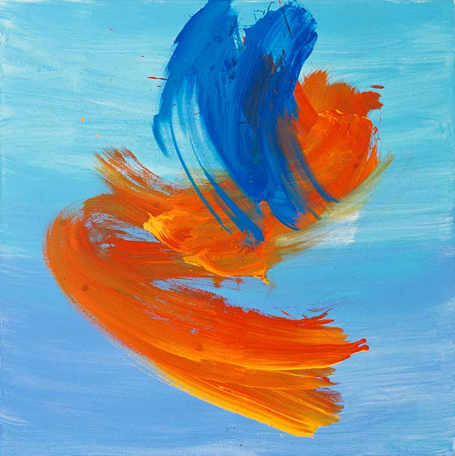 Elisabeth Lalouschek, Parted Sky, 2001.Acrylic on canvas, 100 cm x 100 cm. 