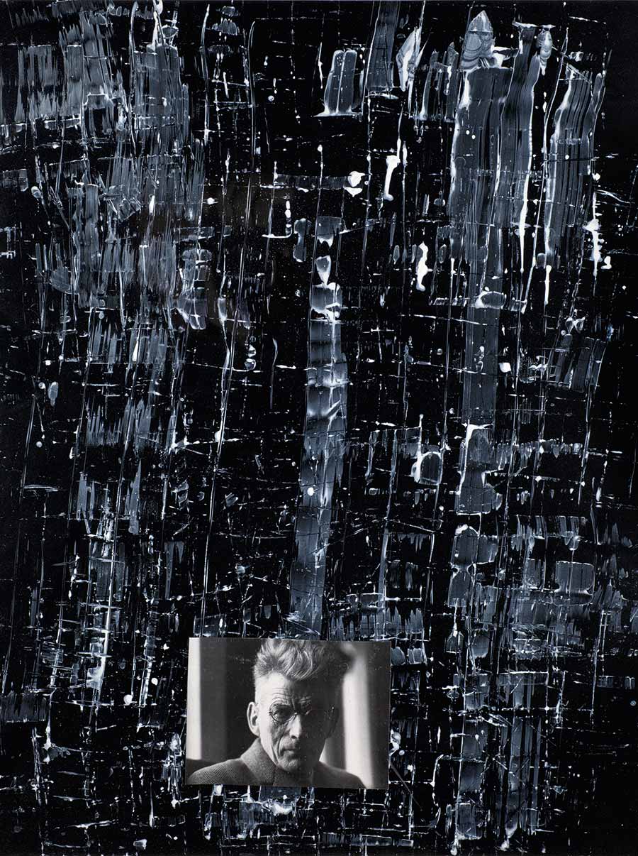 William S. Burroughs, The Exterminator Between Walls, 1992. Paint and collage on paper, 59 x 45 cm. 