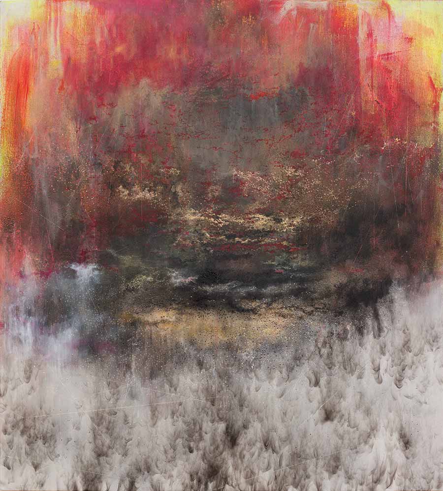 Govinda Sah 'Azad'In Between, 2015. Mixed media on canvas, 180 x 200 cm 