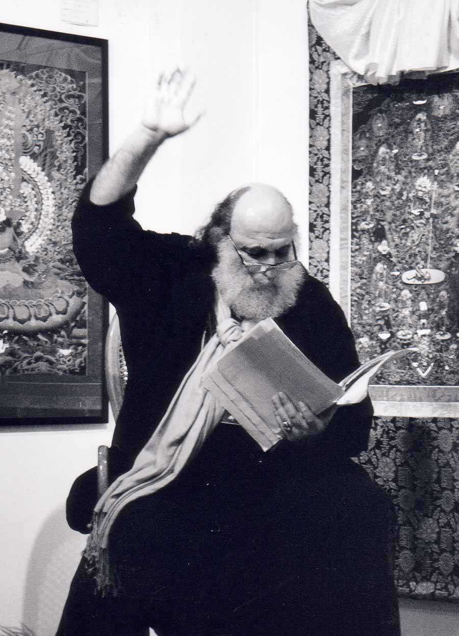 Ira Cohen as Moses at October Gallery. Photo: © Ishmael Annobil, 2003.