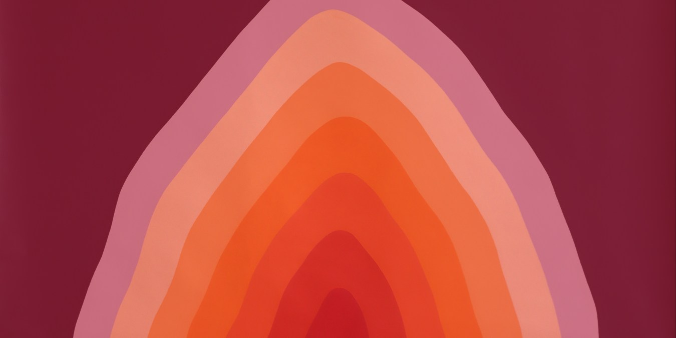 Yacout Hamdouch, Fertile Rainbow I, 2026. Acrylic on canvas, 100 x 110 cm.