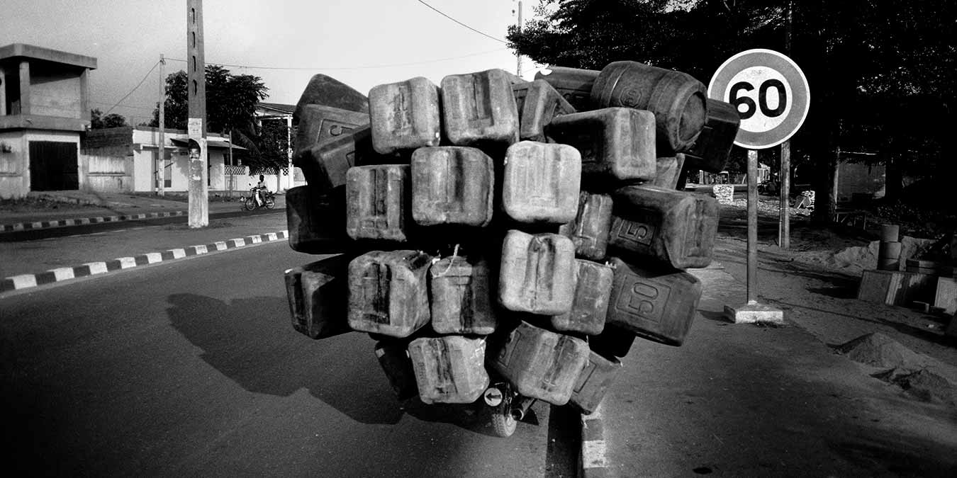 Romuald Hazoumè, No Limit (detail), from the series Kpayoland, 2004. Edition of 9 plus 2 artist's proofs, Baryte print, 49 x 74 cm.