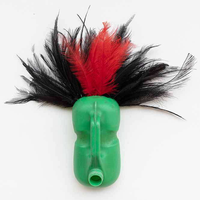 Romuald Hazoumè, Avatar, 2022. Found objects, 57 x 58 x 15 cm.