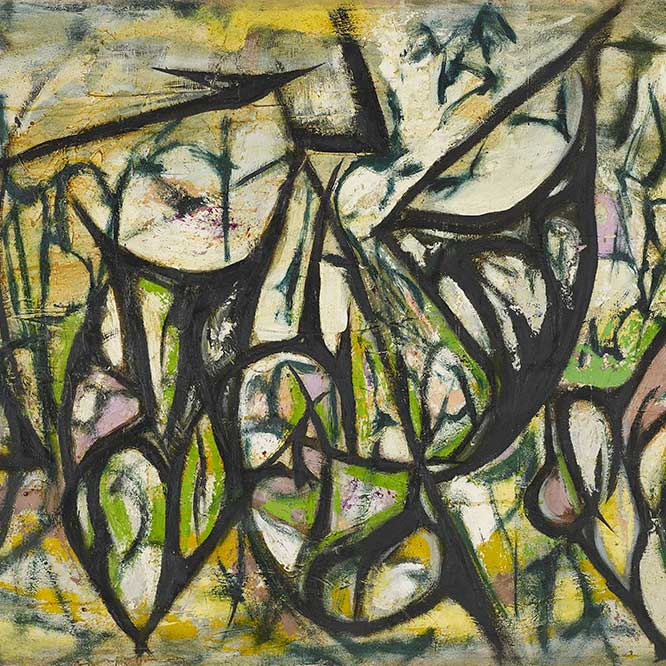 Aubrey Williams, Summer (detail), 1956.Oil on canvas, 67 x 131 cm.