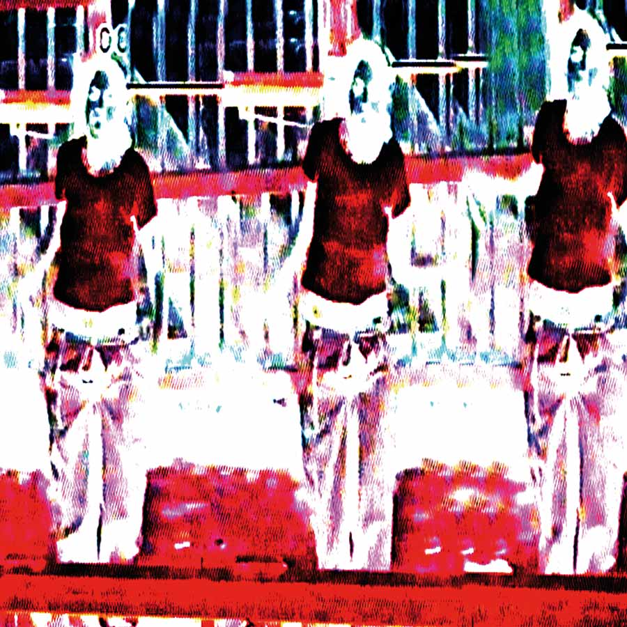 Laila Shawa, Death Dance, 2012. Mixed media on canvas, 100 x 170 cm