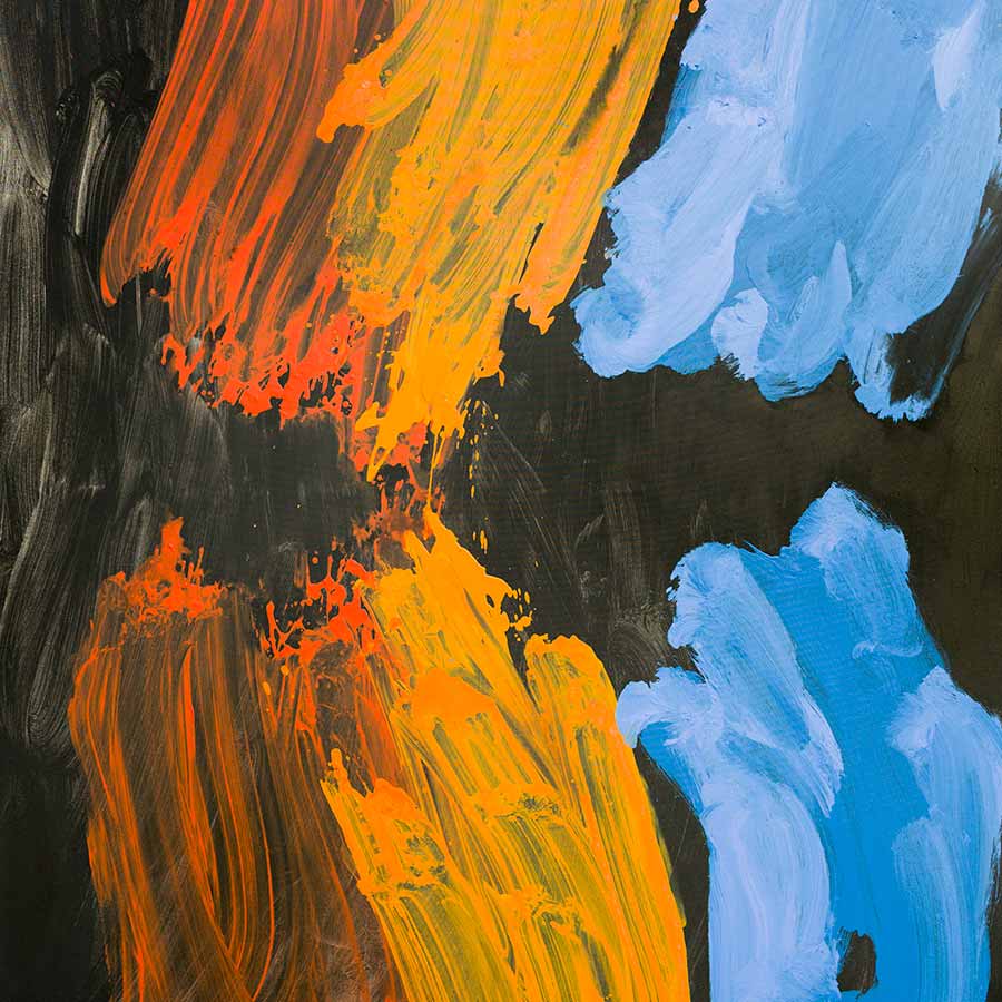 Elisabeth Lalouschek, Rupture of Time (detail), 2001. Acrylic on canvas, 185 x 152 cm.