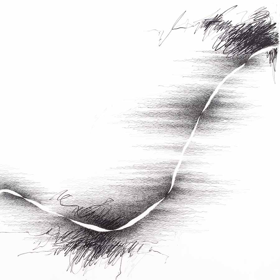 Golnaz Fathi, Untitled 30 (detail), 2014. Acrylic, pen and varnish on canvas, 146 x 128 cm.