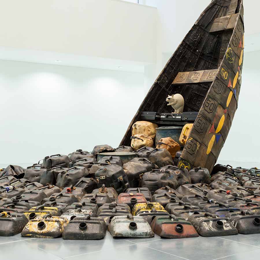 ROMUALD HAZOUMÉ, Rat-Singer: Second Only to God!, 2013. Mixed media installation, 400 x 600 x 600cm.