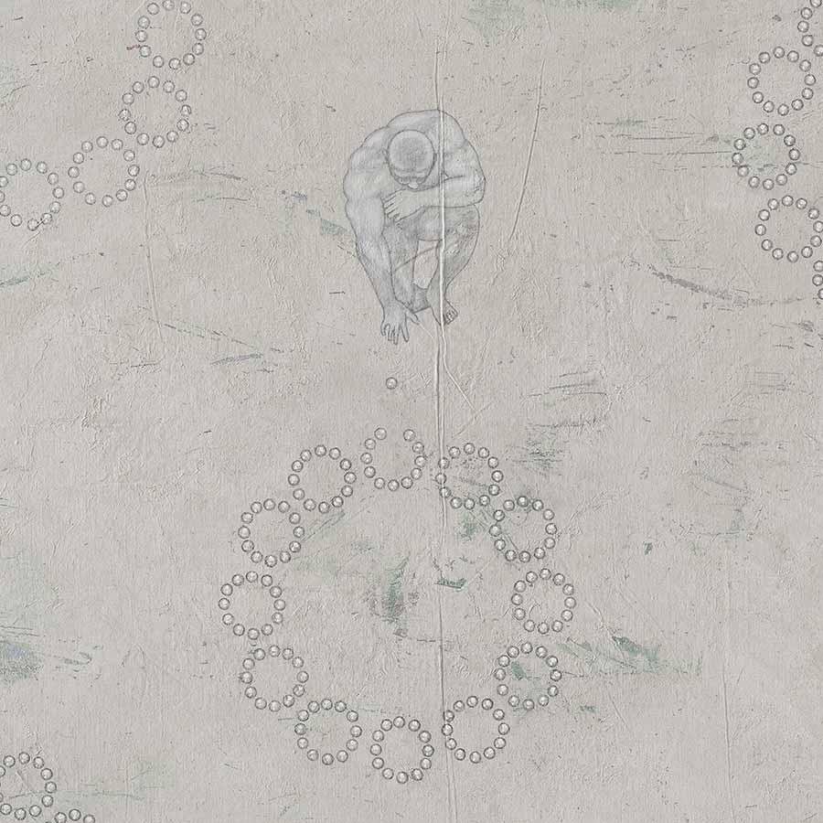 Owusu-Ankomah, Microcron Begins No.9, 2013. Acrylic and oil on canvas, 190 x 170 cm.