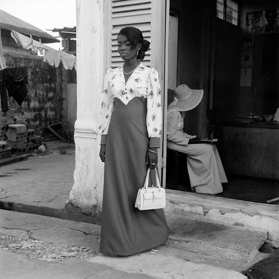 James Barnor, Sunday, Outside Studio EX 23 (detail), 1975. Digital silver gelatin fibre based print, 70 x 70 cm.